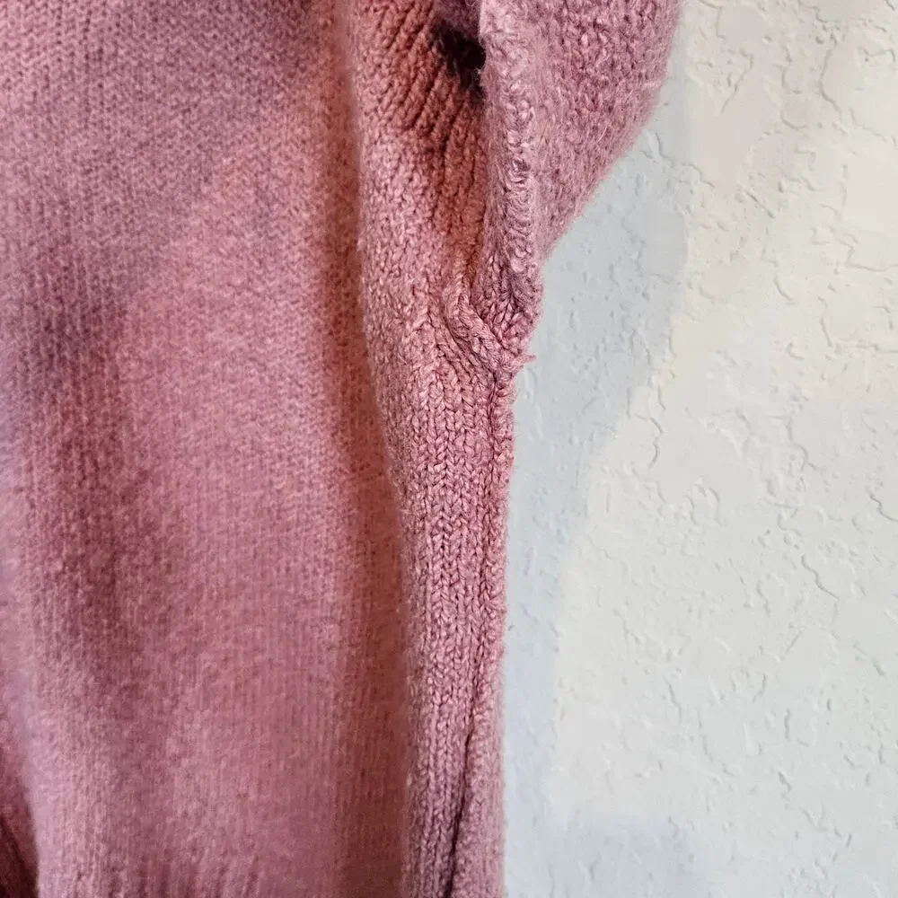 Free People‎ Brookside Tunic Sweater Oversize Alpine Rose X-Small Cozy Winter
